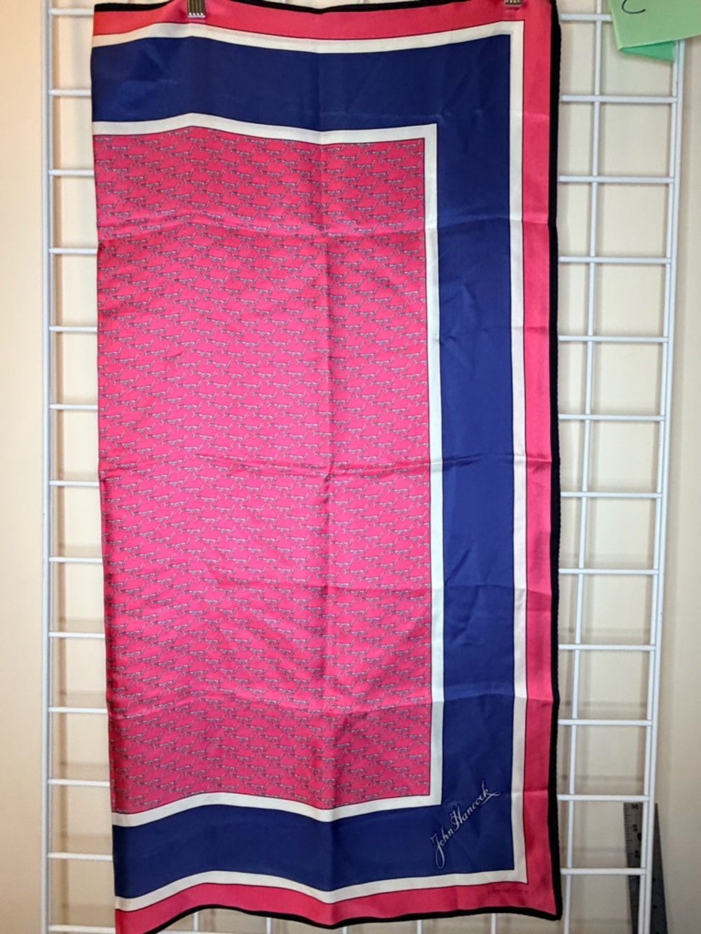 Vineyard vines, printed silk twill John Hancock scarf